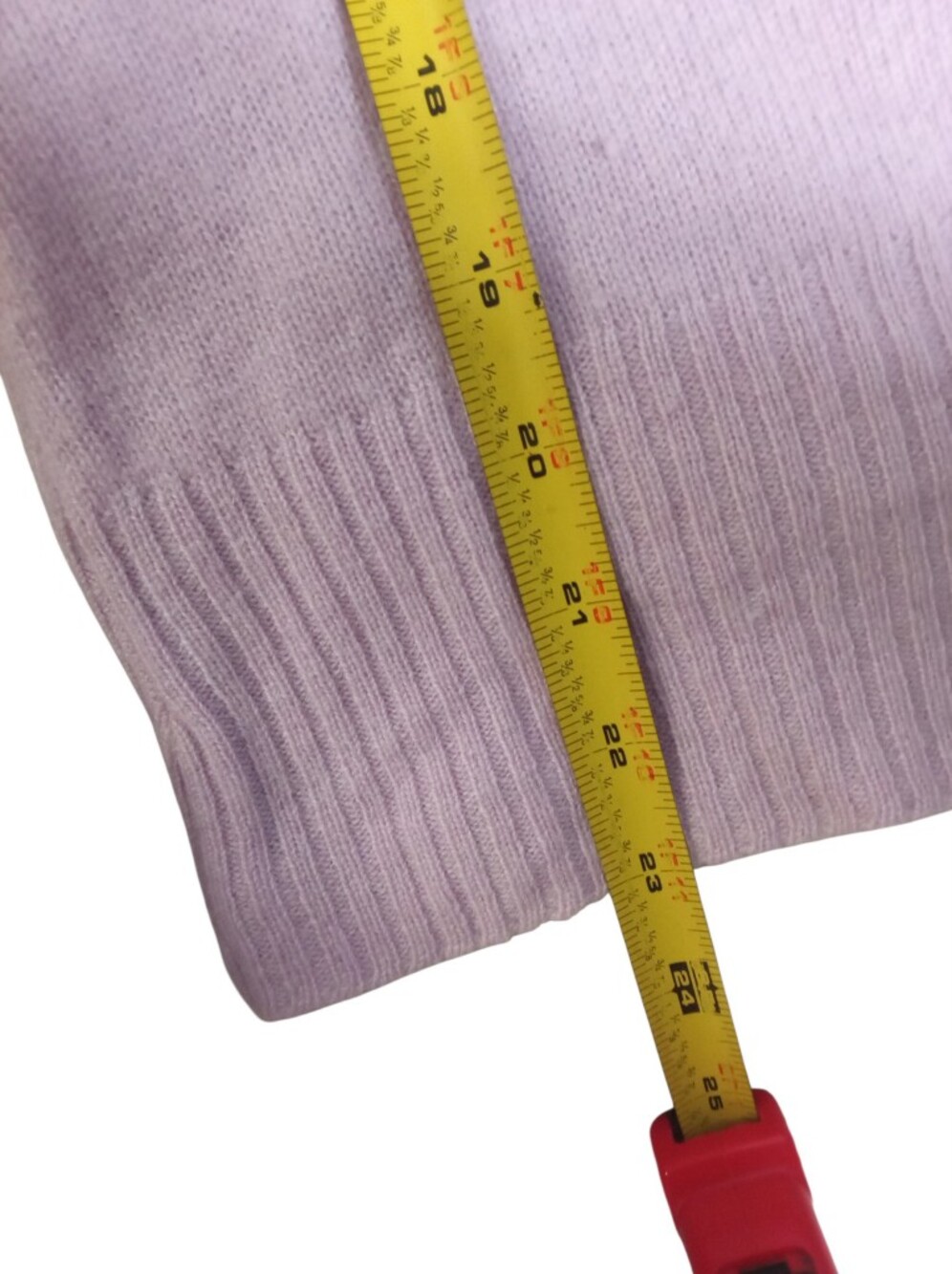 QI Cashmere Lavender Tiered Ruffle Sleeve Pullover Sweater Size M - Picture 5 of 7